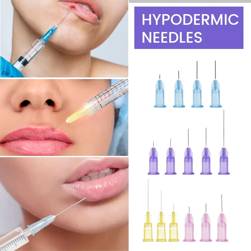 Disposable Painless Small Needle 30G 34G 1.5mm Sharp Tip Meso Irrigator For Superfine Beauty Needle Eyelid Lip Tool