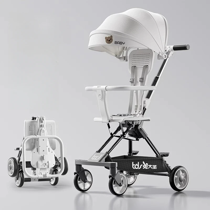 

Children's Baby Stroller, Lightweight and Foldable, Baby Can Sit or Lie Down, One-button Folding, Two-way Baby Stroller