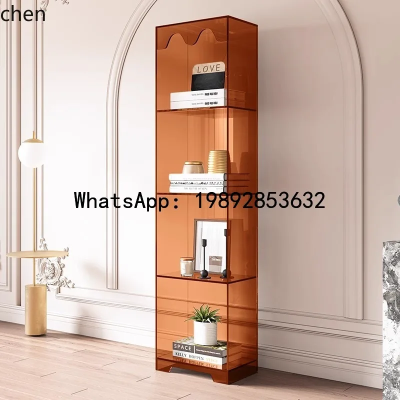 

WW20Bookshelf Floor-standing Storage Acrylic Living Room Organizer Display Multi-layer Integrated Display Cabinet Bookcase