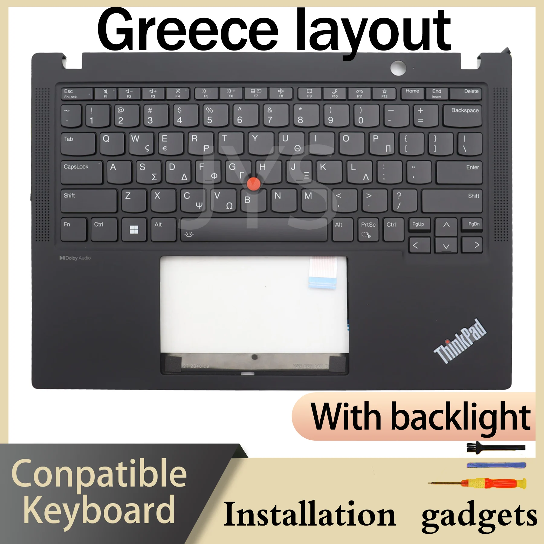 for Lenovo ThinkPad X13 GEN4 GEN5/X13 Yoga GEN4 GEN5 C-COVER Backlit Keyboard Arabic/Greece/Hebrew/Korean/Russian/Thai/US