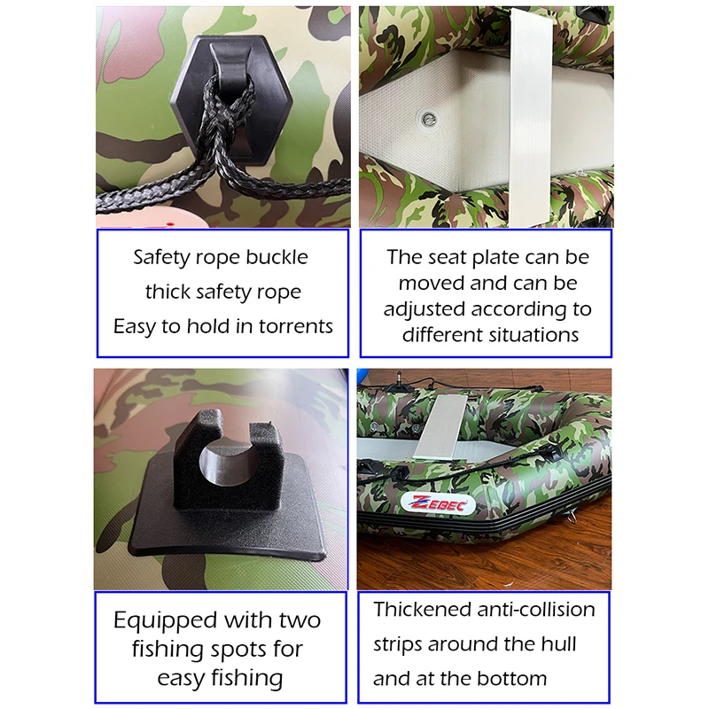 Zebec Woosung Playing Water Equipment Thickened Inflatable Assault Boat Power Rafting Boats with Engine