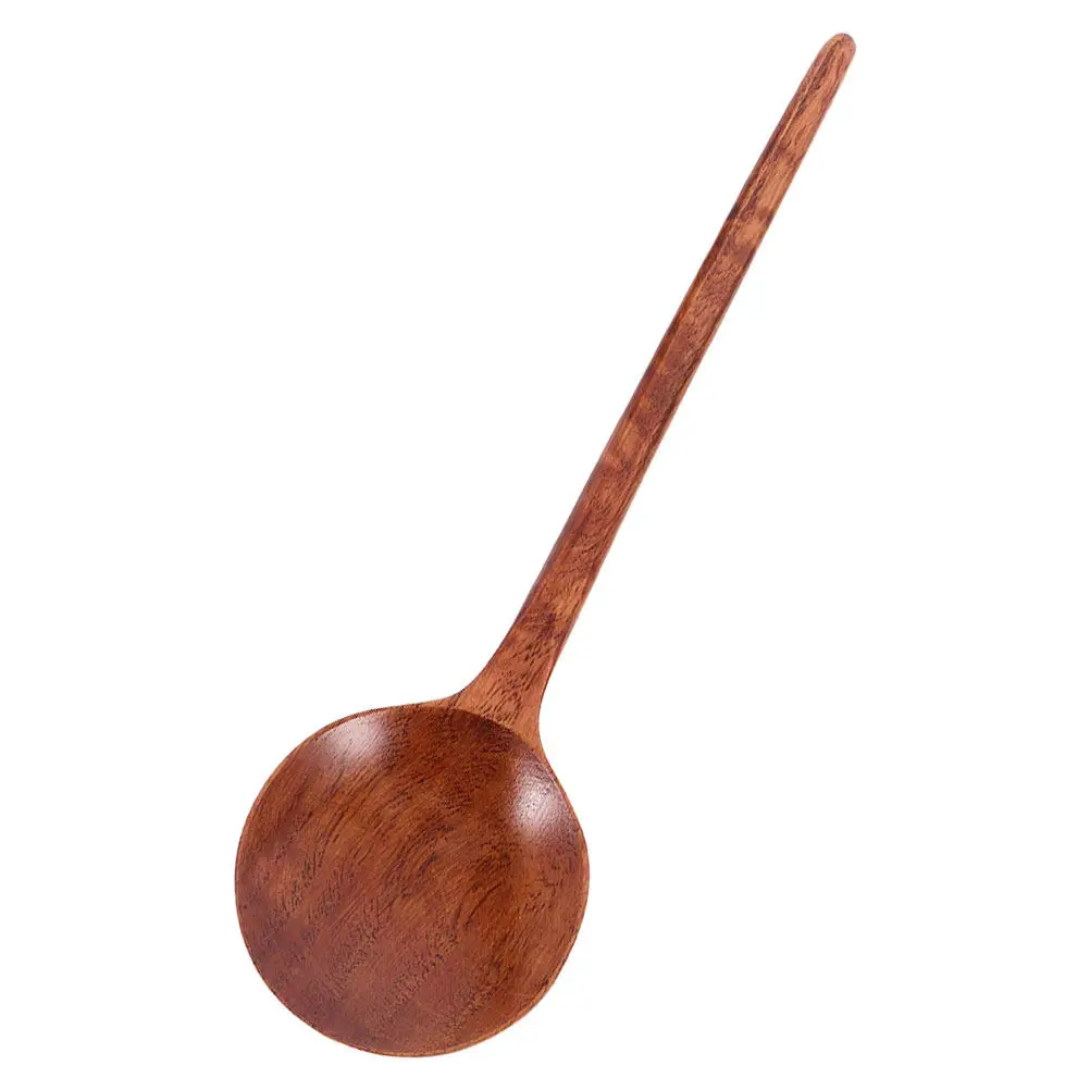 Wooden Handle Soup Ladle – Ergonomic Japanese Ramen Spoon for Soup, Congee, Broth – Large Capacity Kitchen Tool