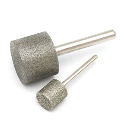 2.35/3/6mm Shank Cylinder Type Electroplated Diamond Head Grinding Polishing Engraving Bit for Dremel Rotary Tool Dia 3~25mm