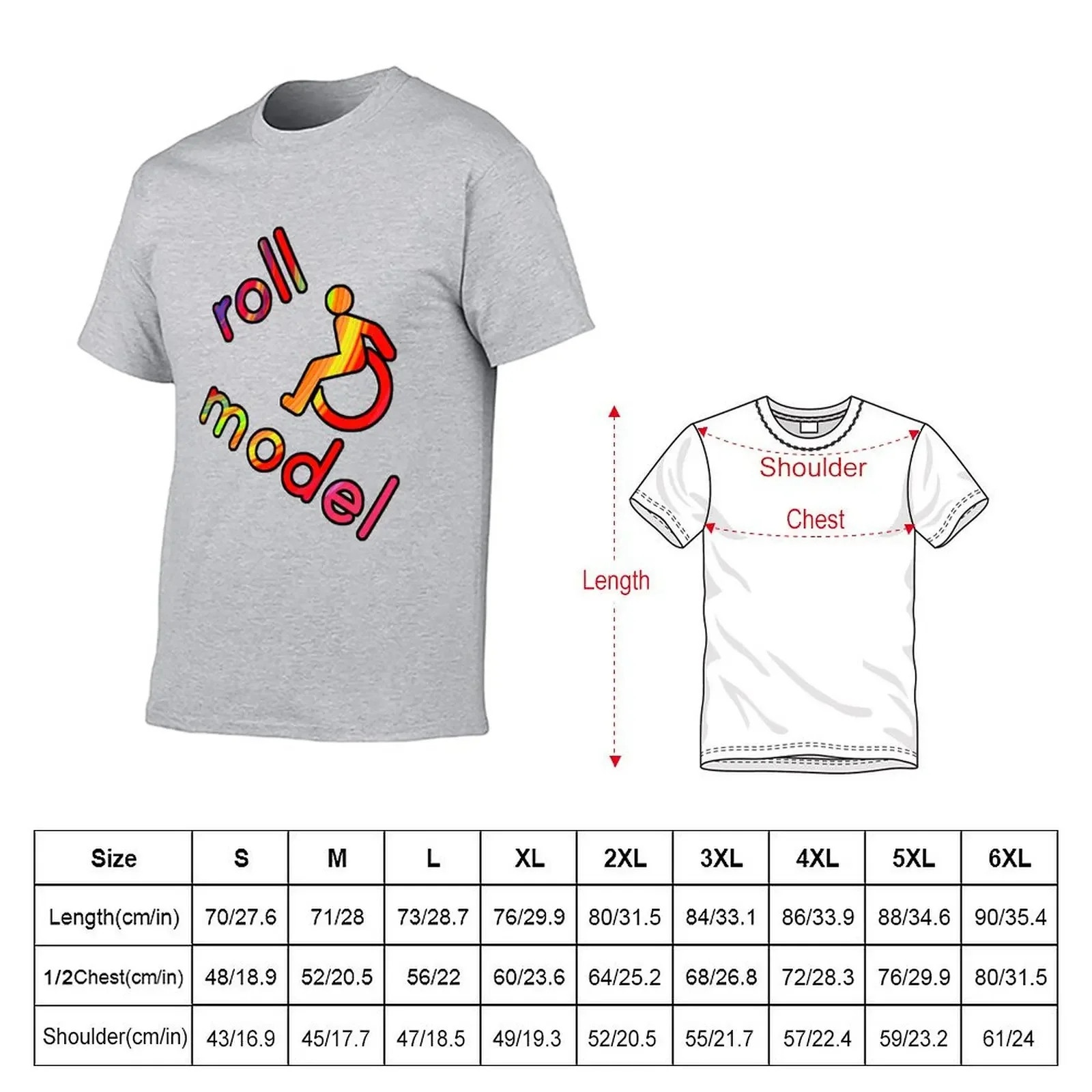 Roll Model - Disability Tees - in bright colours T-shirt aesthetic clothes blanks Men's t-shirt