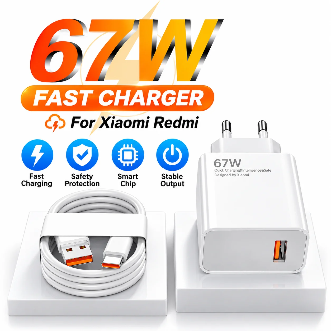 Type C Fast Charging Cable Quick Charge Cord for Xiaomi 13T 12 Lite 11 10 Redmi Note 13 Pro 12T 11T POCO F5 F4 X6 X5 X4 GT Phone
