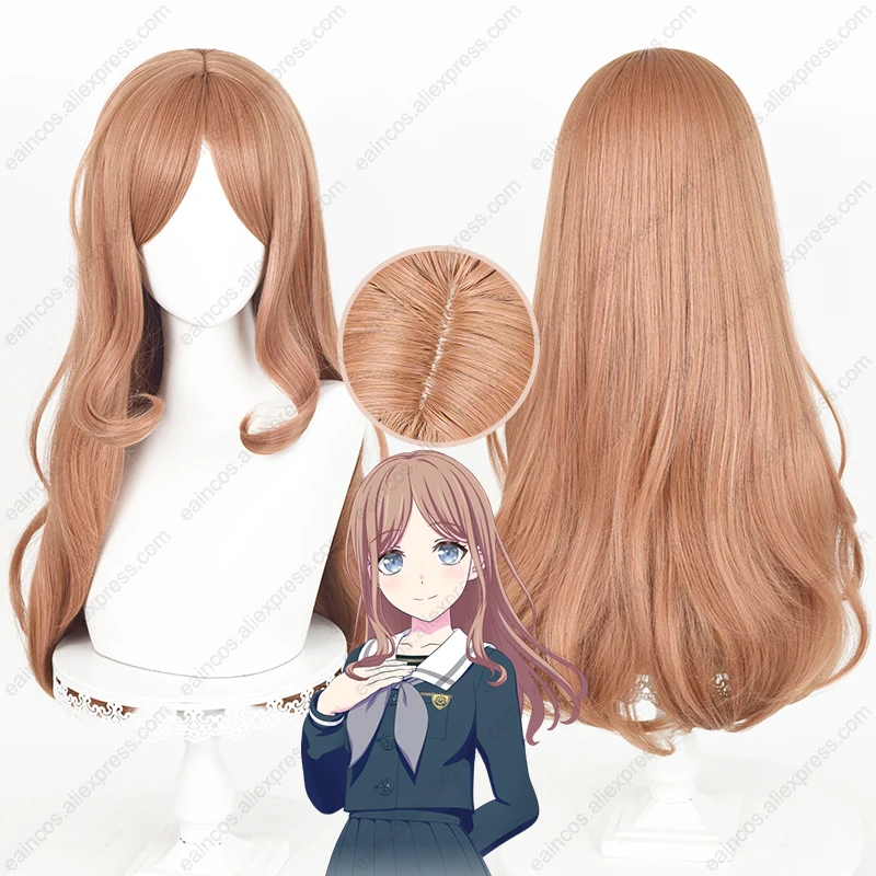 Nagasaki Soyo Cosplay Wig 67cm Long Orange Brown Wigs Heat Resistant Synthetic Hair