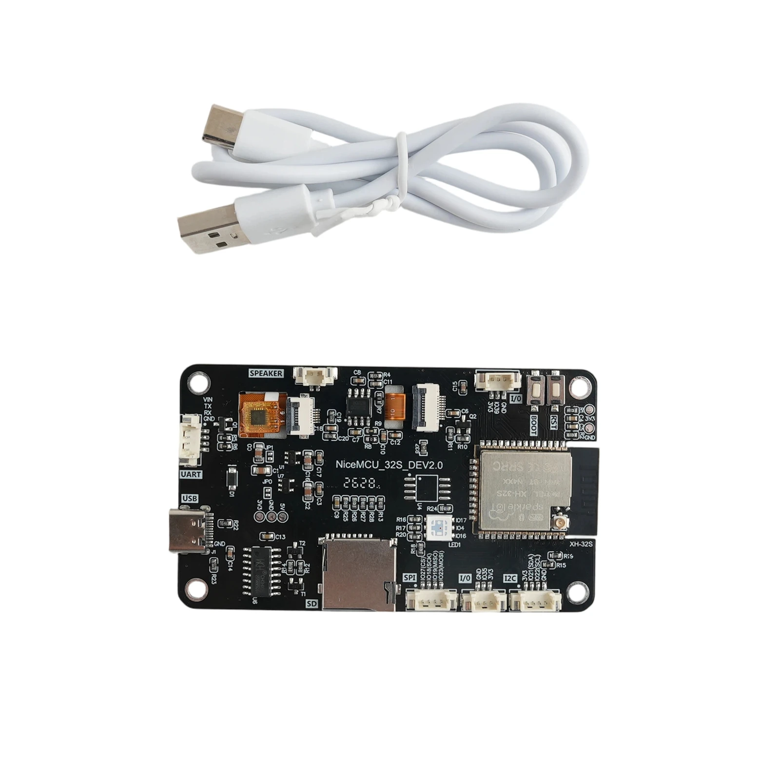 2.8-inch NiceMCU-32S DEV2.0 Development Board Capacitive Touch Screen WiFi BT USB Type-C ST7789P3 Driver TF Card Audio Amp