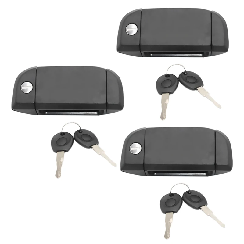 3X For TRANSPORTER T4 1990-2003 Outer Rear Tailgate Wing Door Handle 701827561 701827561A