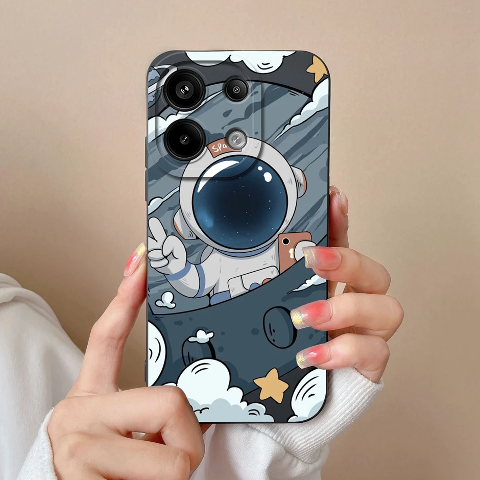 Case For Xiaomi Poco M6 Pro 4G 5G Lovely Dinosaur Pattern Shockproof Phone Cover For XiaomiPocoM6 Shell XiaomiPoco M6Pro Fundas