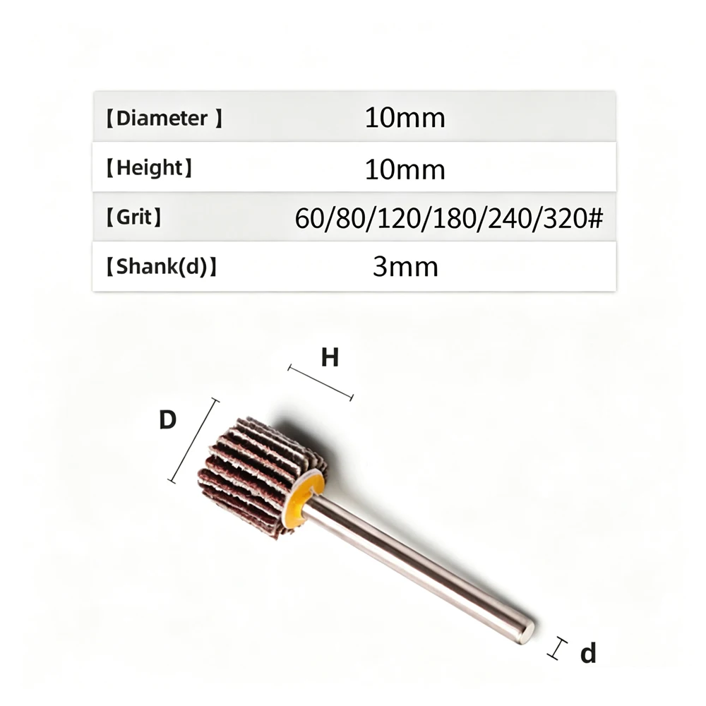 10x10mm Mini-Schleifscheibe aus Schmirgelleinen, rotierende Polierscheibe, Set 80/120 # für Dremel-Rotationswerkzeug – Detail 1