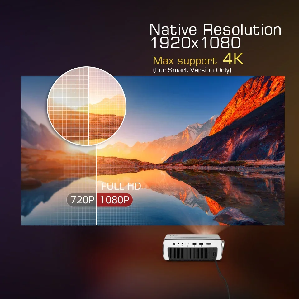 

Новый 20-летний заводской мини-проектор BYINTEK K18 \ 3D 4K LED LCD Video 1080P для домашнего кинотеатра