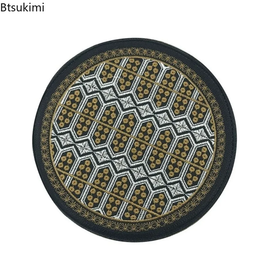 التطريز النقش عمامة القبعات الرجال تنفس الإسلامية الكوفي الصلاة قبعة عيد رمضان الحجاب بيني قبعات موضة مسلم الجمجمة القبعات #2