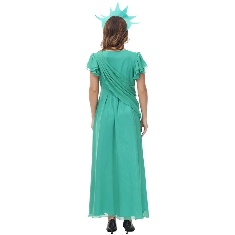 Statue Of Liberty Greek Dance Sexy Athena Long Skirt Halloween Bar Stage Show Costumes