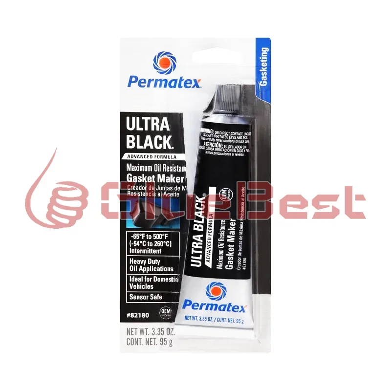 Permatex 82180 High Performance Super Black Flange Sealant RTV for Gaskets High Temperature and Oil Resistant Original Product