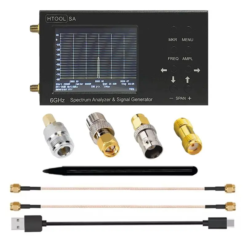 Innovative HTOOL-SA 6G Handheld Digital Spectrum Analyzer Signal Generator 35-6200Mhz For 3G 4G LTE CDMA DCS GSM GPRS GLONASS