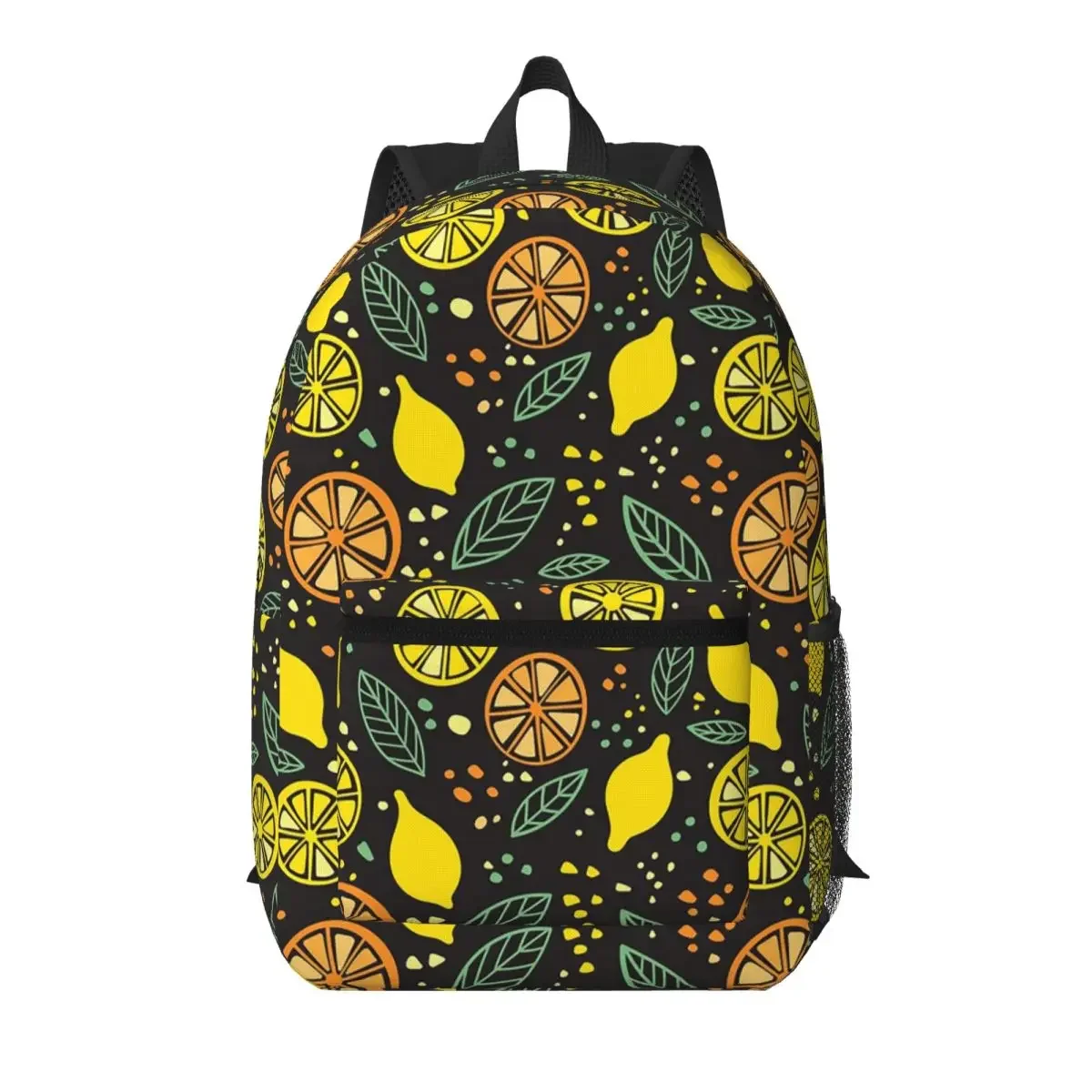 Colorful Lemon Pieces Pattern Student Backpack School Bag Hiking Travel Daypack for Men Women Bookbag Shoulder Bags