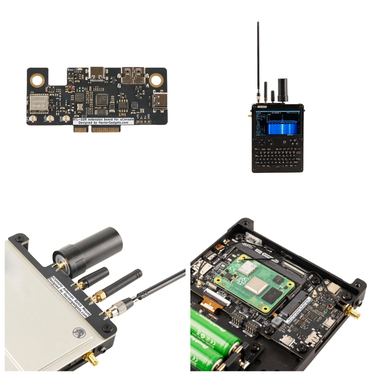 Chipboard Hackergadgets Uconsole Extension Board Rtl-sdr/lora/gps/rtc/usb Hub All-in-one Rtl2832u And R860 Tuner Gps