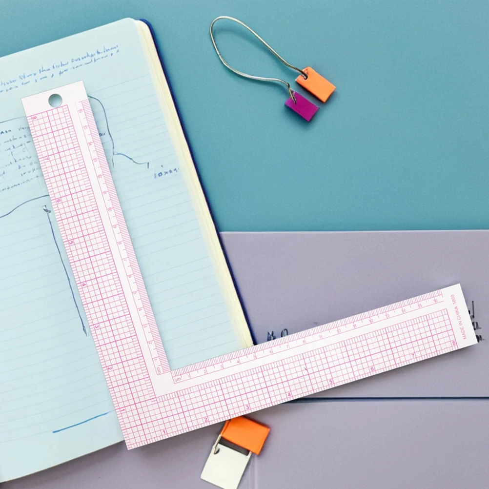 

3Pcs Tailor L Shaped Ruler Clear Plastic Sewing Gauge Set Accurate Pattern Drafting Garment Craft Measuring Tool Design