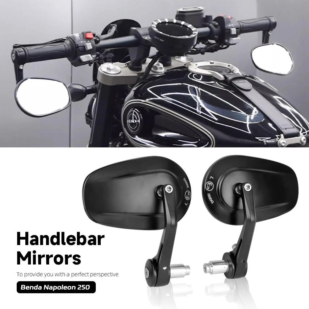 

For Benda NAPOLEON BOB 500 450 Napoleon bob 250 Motorcycle Bar End Handlebar Mirrors Aluminum 7/8" 22mm Accessories