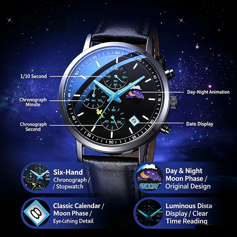 Montre chronographe à quartz, - Chronograph Sport Watch avis et prix
