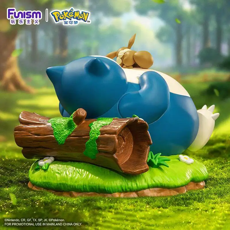 

new Funism Authentic PokéMon Snorlax Eevee Pikachu Figure Best Friend Desktop Decor Licensed Collectible Gift In Stock