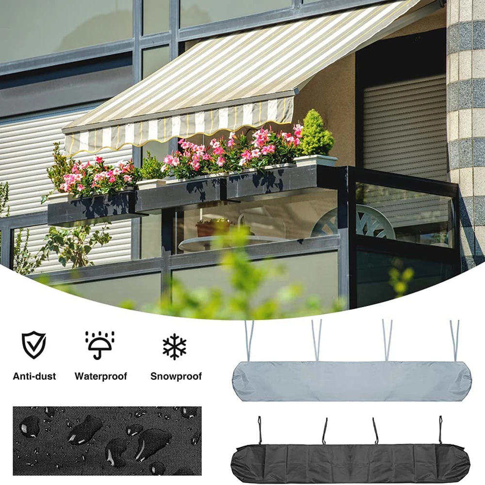 Awning Protective Cover - Rain Canopy Storage Bag 420D Outdoor Shade Umbrellas Accessories Fit Retractable Roller Blind Cover