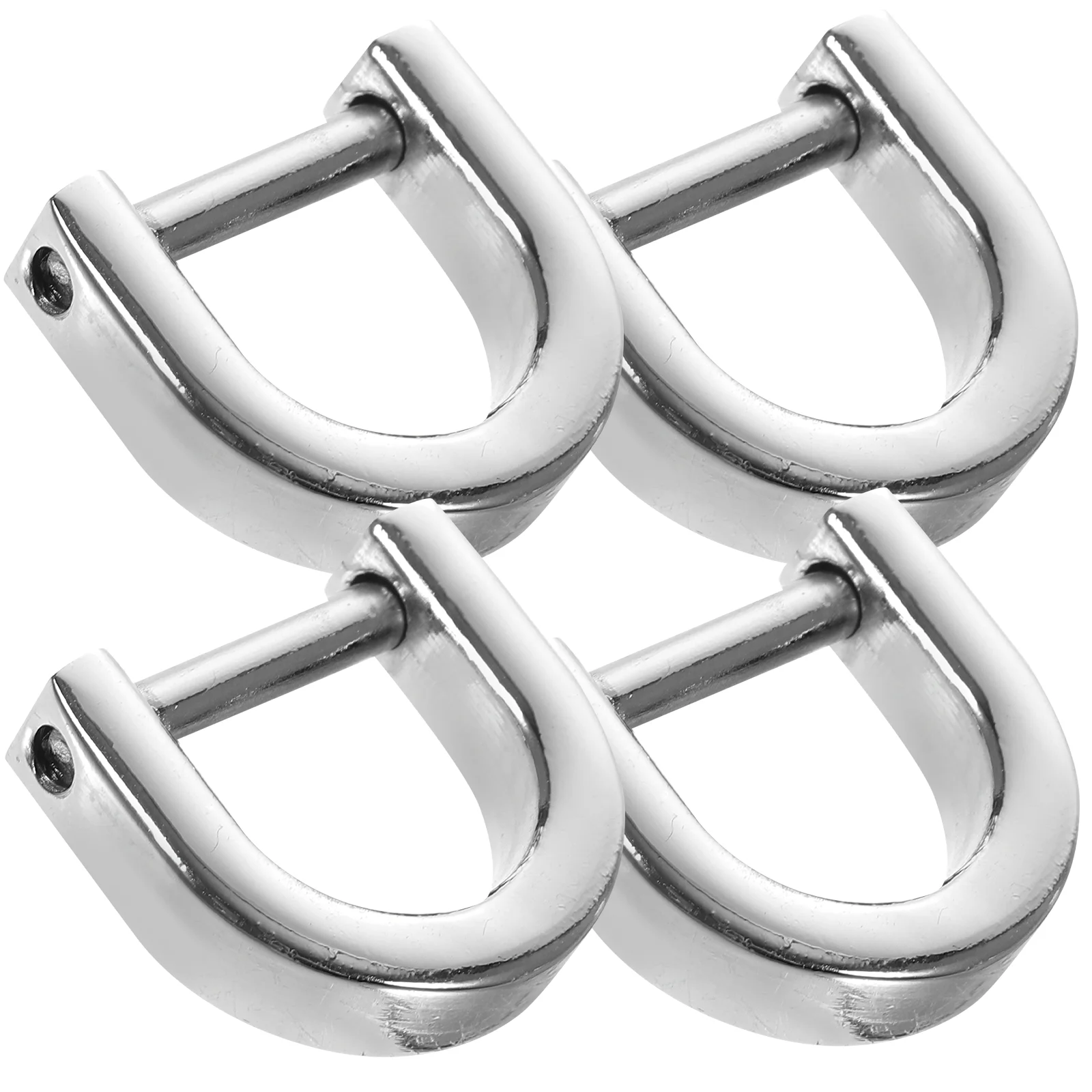 4PCS Luggage Accessories Shoulder Strap Adjustment Ring Zinc Alloy Semi-Circular D Ring for Bags Golden