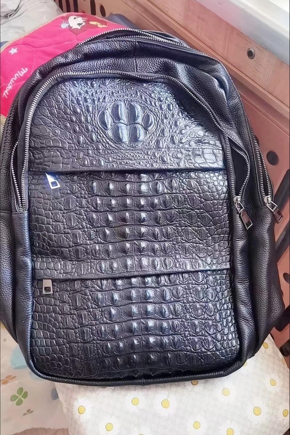

Мужской рюкзак из натуральной кожи с узором аллигатора, студенческий рюкзак из натуральной кожи для мальчиков, роскошная брендовая большая сумка для ноутбука