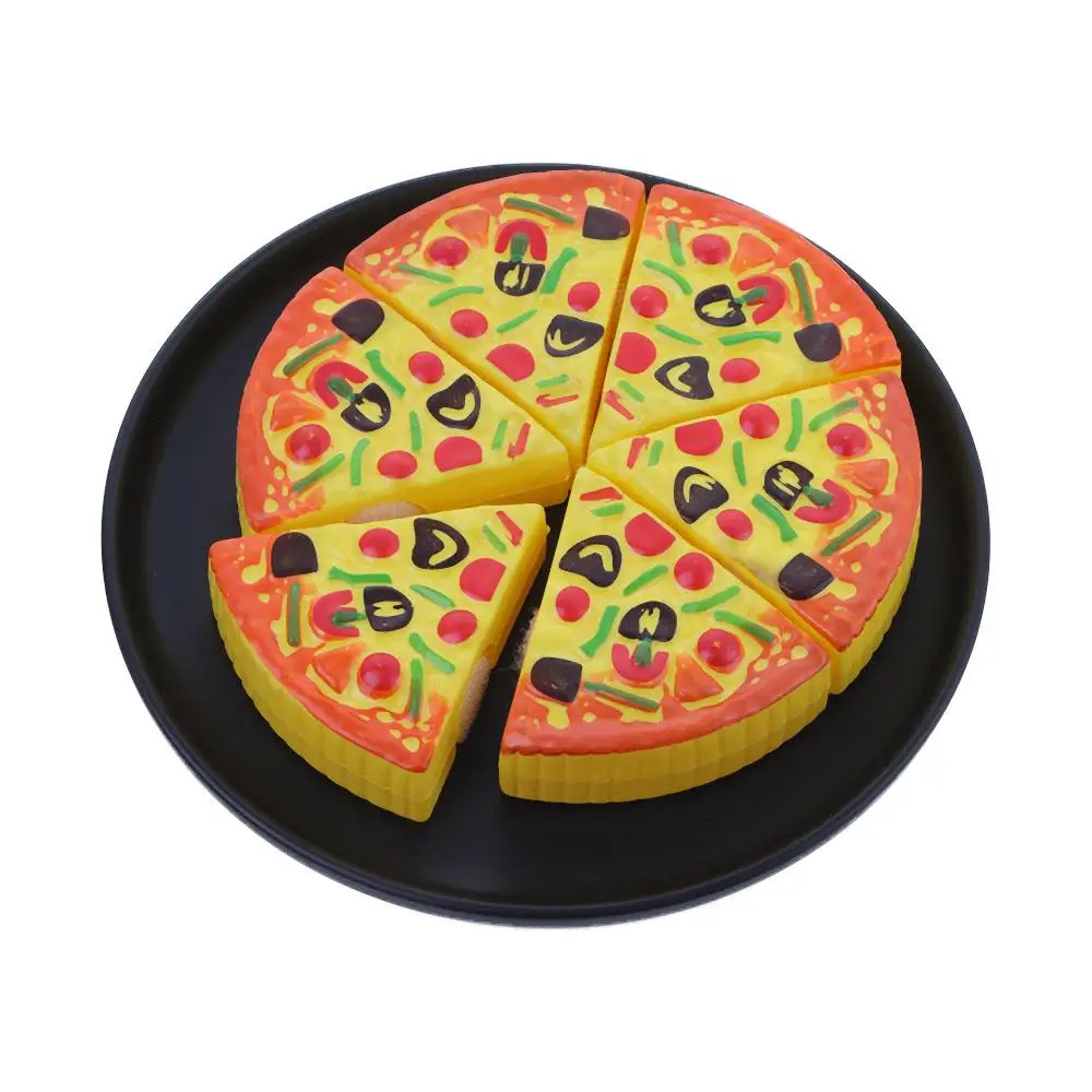 6 Pcs Small Pizza Toy Child Kitchen Simulation Pizza Party Fast Food Play Food Toy For Kids