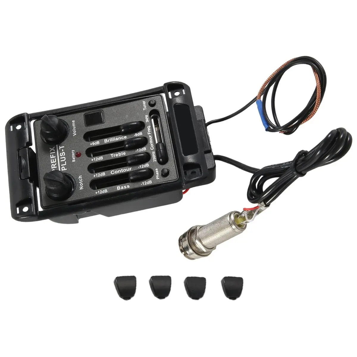 Guitar Pickups Prefix Plus-T Onboard Preamp Matrix Acoustic Pickup EQ Equalizer with Tuner Soft Piezo