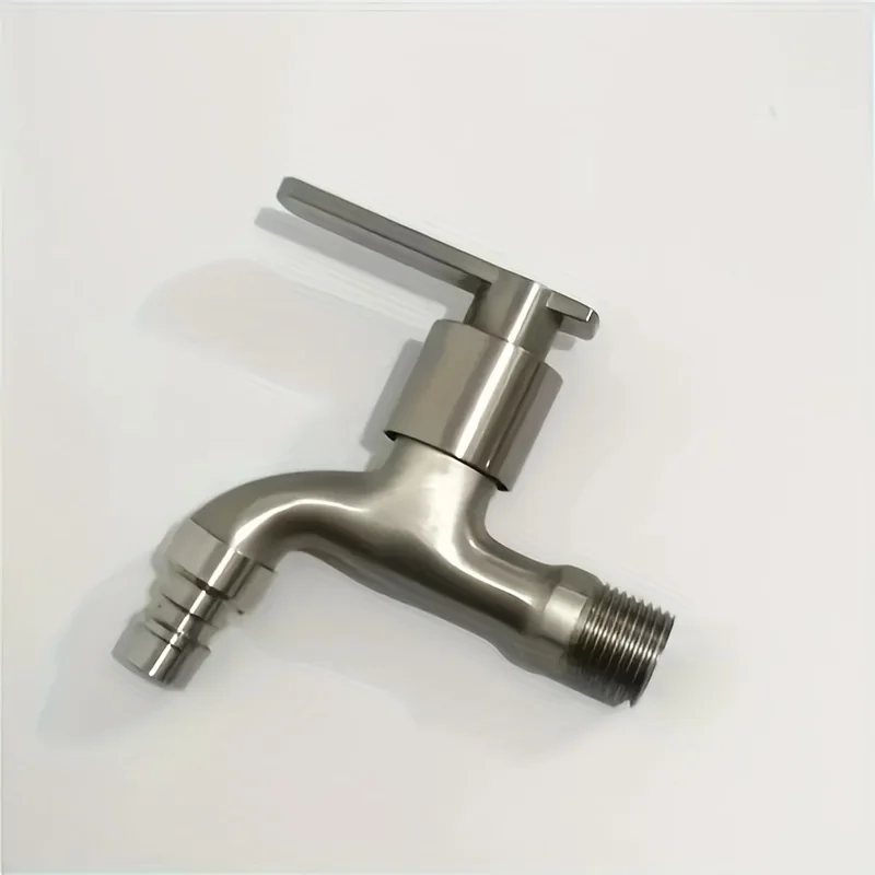 1pcs304 stainless steel faucet, washing machine connection faucet, home kitchen bathroom stainless steel faucet, outdoor garden