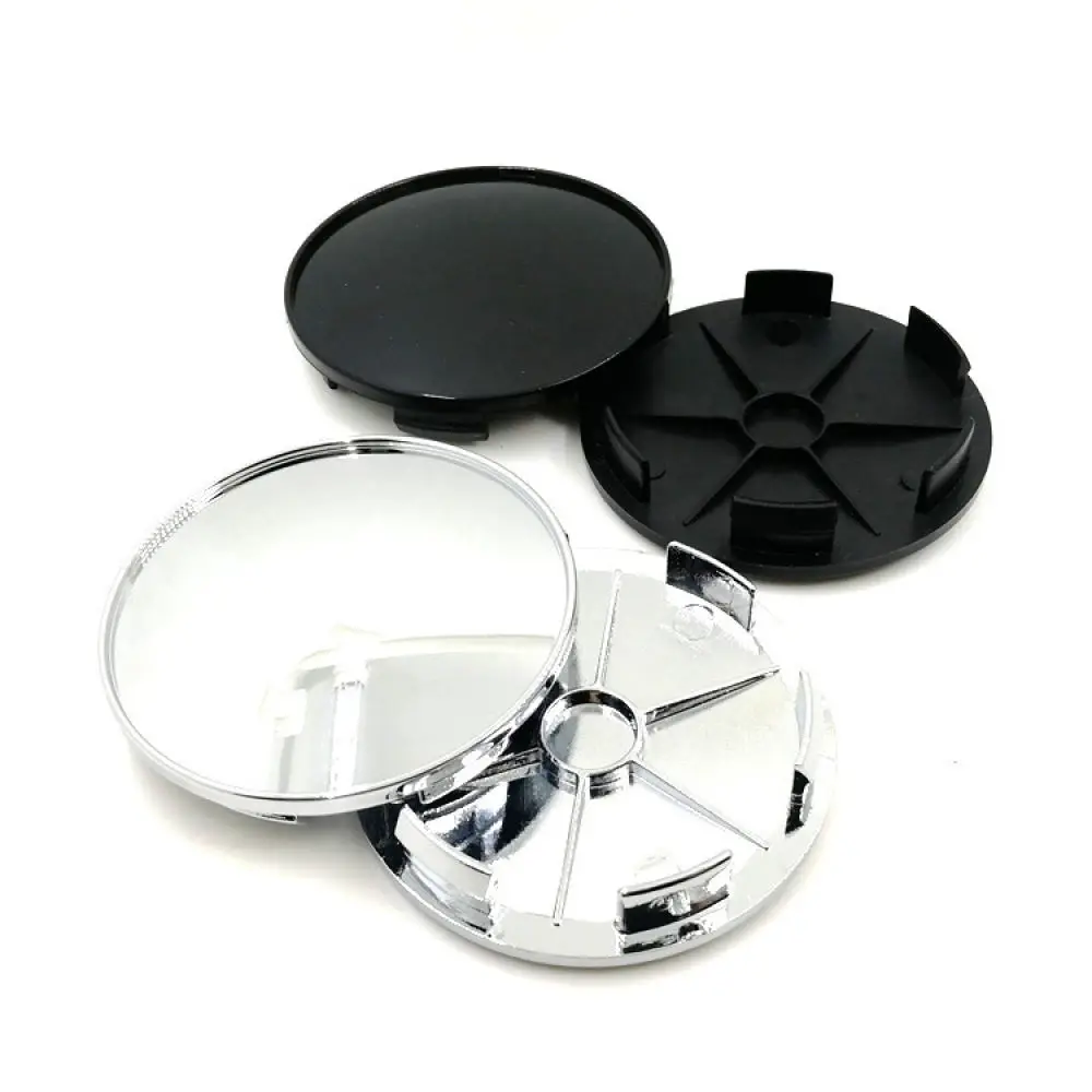68mm Wheel Center Cap For Car Rims Replacement Fit 62mm 63mm 65mm Inner Hole Styling Modification Accessories Silver Black