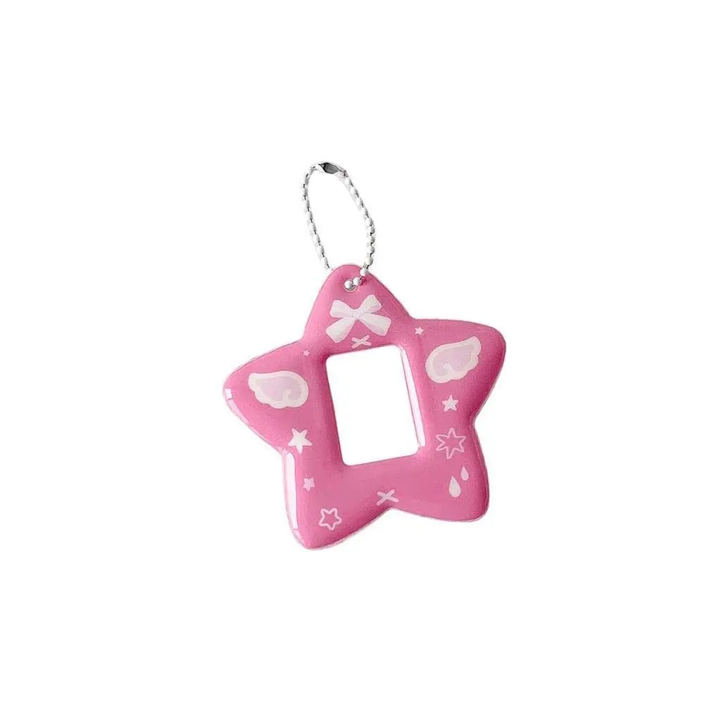 With Keychain Mini Photocard Holder PVC Card Cover Star Pendant ID Photo Photocard Frame Korean Ins Style Hanging Decoration