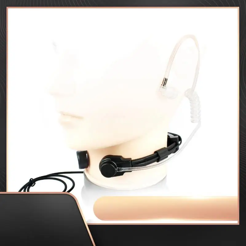 Throat Mic,Retractable Heavy-Duty Throat Control Microphone Headset Plug ( PTT Is Not Included)-N34R