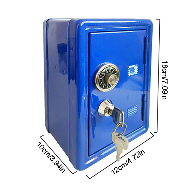 Piggy Bank With Combination Lock And Key Frcctre Kids Safe Bank, Money Box With Coin Tray, Mini Locker Small Safe Storage Box