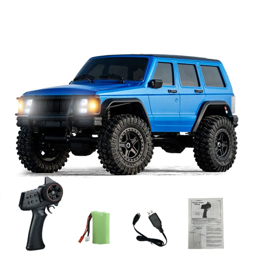 1/18 jjrc 4x4 rc veículo off road rastreador de controle de rádio c8809 modelo 3 velocidade 370 motor escovado 20a esc 100m pronto para ir modelo brinquedo