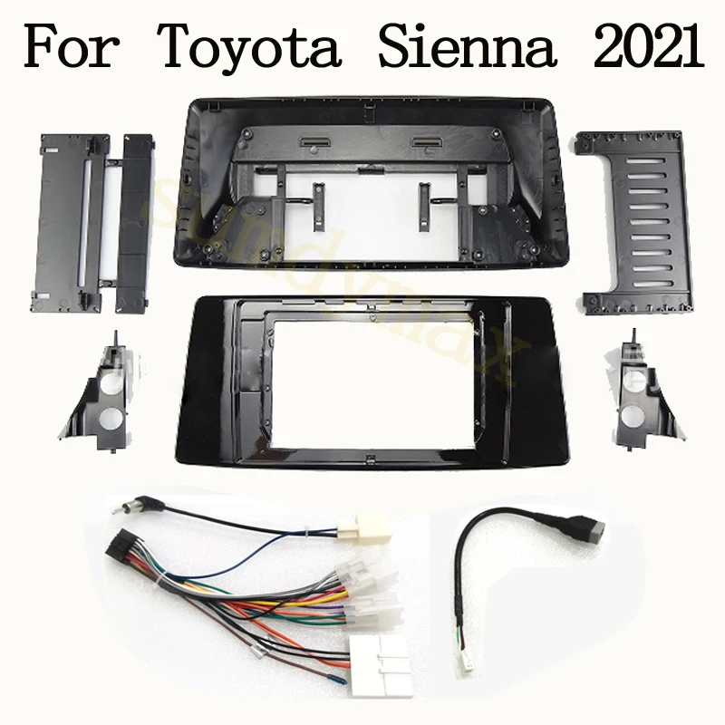 

10.1inch Car Radio Frame Fascias Navigation Panel power cable For Toyota Sienna 2021 Android Screen Dask Kit Fascia Frame