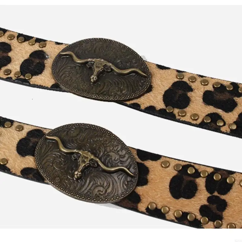 2026 New 2Pcs Animal-Print Hatband Set Decorative Hat Strap for Bold Western Hat Styling