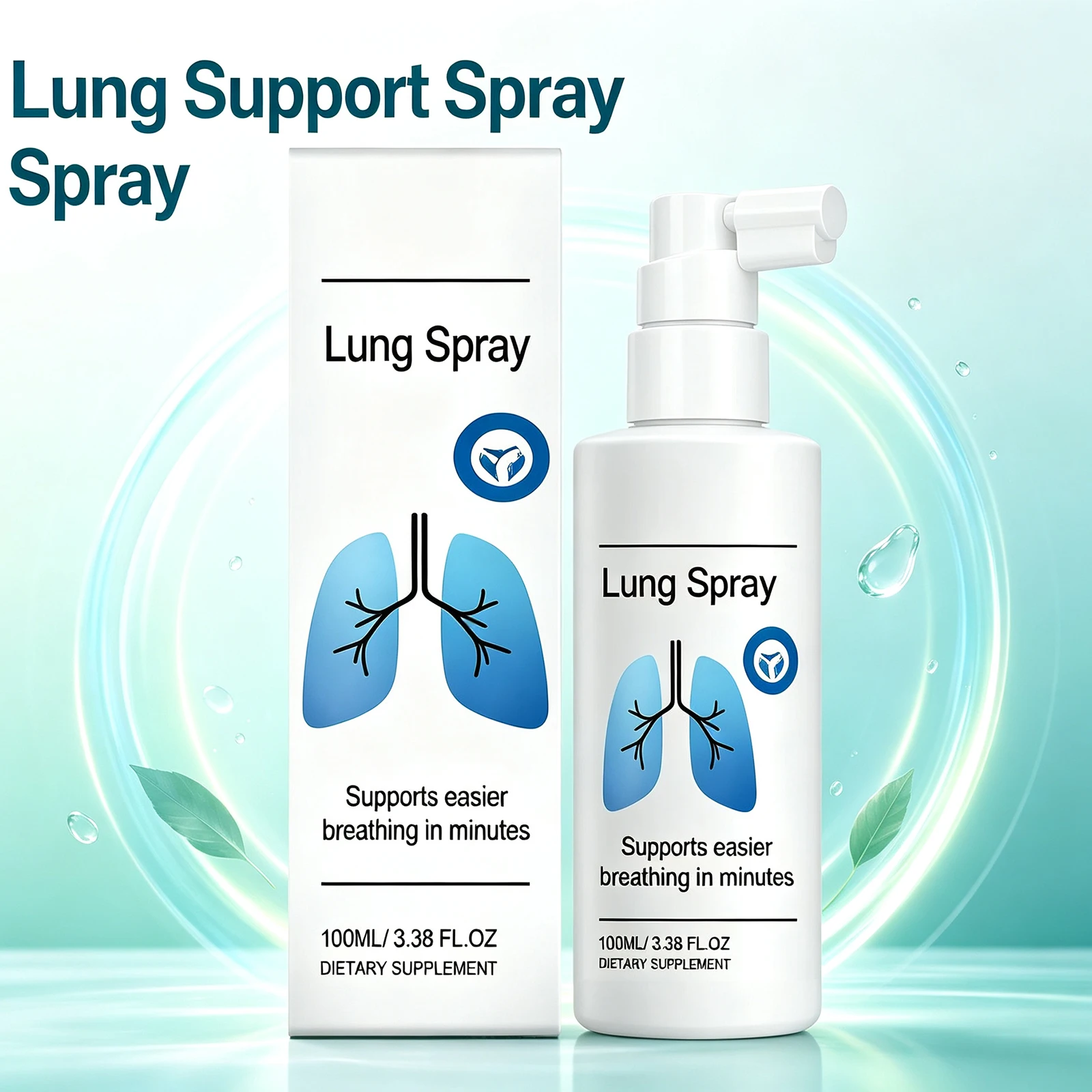 Herbal Lung Cleansing Spray Relieves Shortness of Breath Health Support Improve Breathing Lung Care Long-Lasting Deep Nourishing