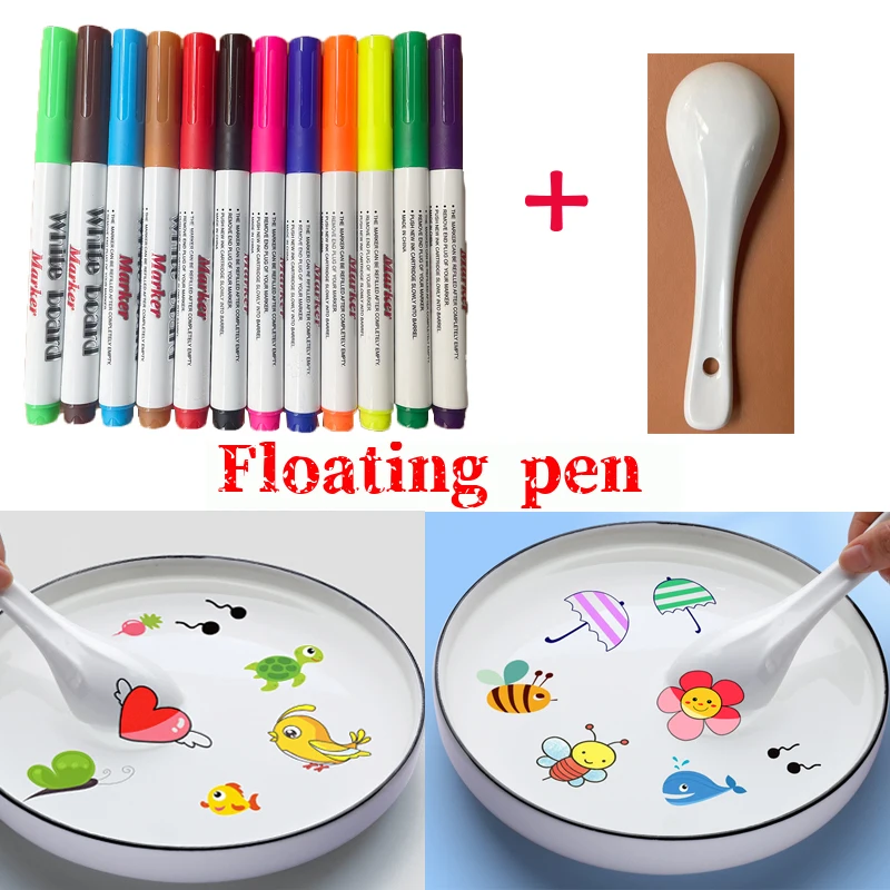 

Children Montessori Early Education Toys Magical Water Painting Pen Colorful Mark Pen Markers Floating Ink Pen Doodle Water Pens