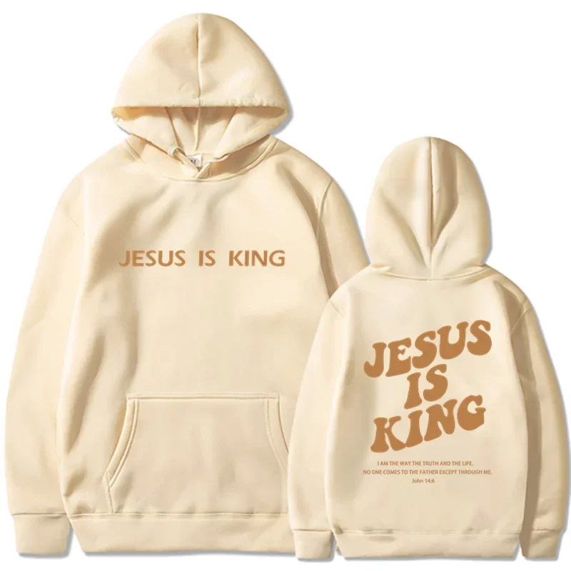 Jesus IS King Hoodie Sweatshirt Men\'s And Women\'s Harajuku Pullover Street Clothing High Quality Hot Selling Top 2024