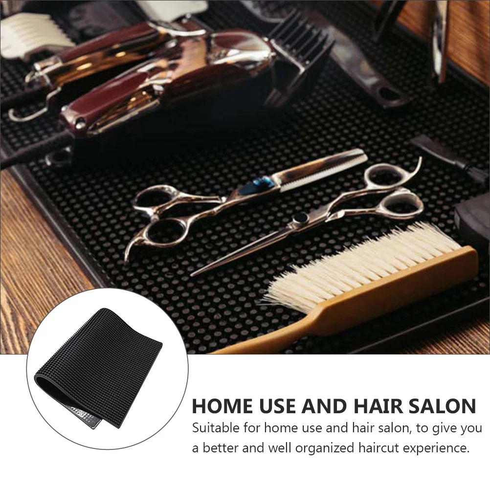 

1Pcs Anti-Skid Mat Black Durable Hairdressing Skid-Proof Pad Haircut Tool Storage for Barber Salon Home Anti-Skid Mat