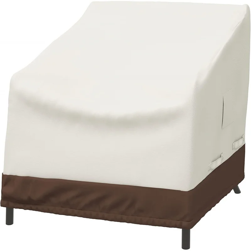 

Basics Outdoor Patio Deep Lounge Chair Cover, Set of 2, Beige/Tan