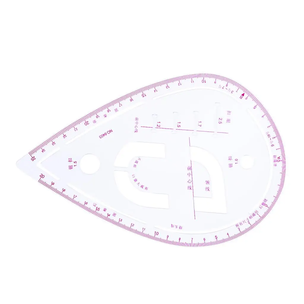 Sewing Tools 6 Stlye Sew French Curve Metric Shaped Ruler Measure for Sewing Design Bendable Drawing Template