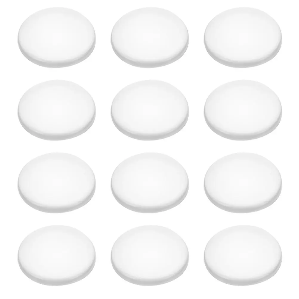 12Pcs Thickened Smooth Silicone Wall Protector Pads Self-Adhesive Door Handle Stopper for Cabinets Fridges Subwoofers