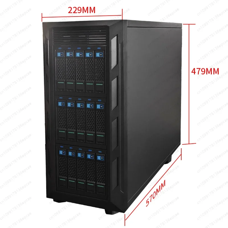 15-Disk tower chassis Hot-swappable hard disk Multi-optical drive EATX Dual main board NAS server Desktop host