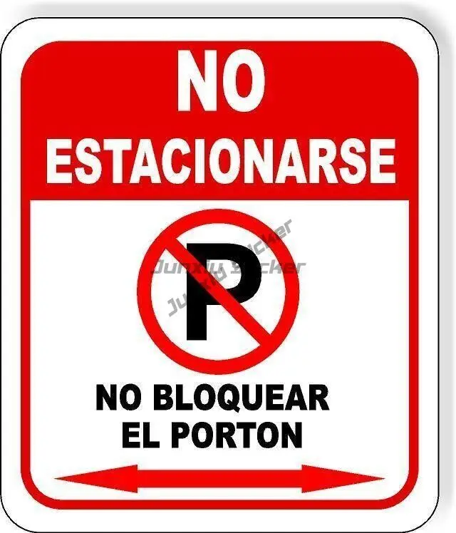 

No Estacionarse lasting parking lot signage Reflective sticker
