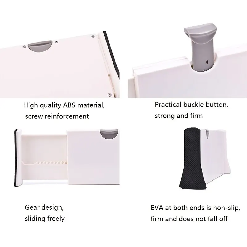 Adjustable Extendable Plastic Drawer Divider Thickened Wardrobe Socks No Punching Storage Drawer Divider Kitchen Living Room - AliExpress