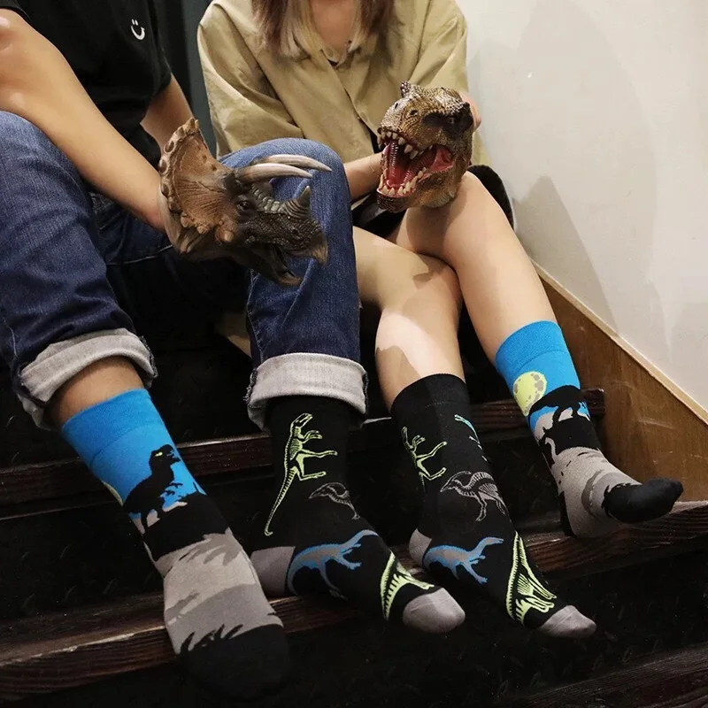 

Original Design AB Mandarin Duck Asymmetric Socks Ins Street Cartoon Creative Animal and Plant Fruit Fashion Sports Cotton Socks