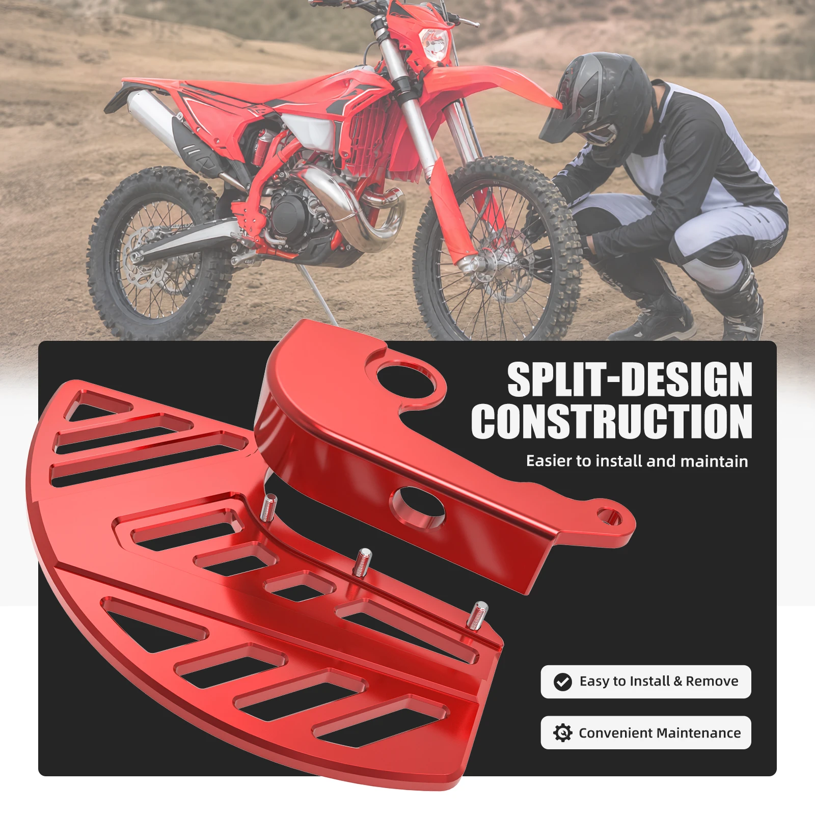 Vordere Bremsscheibenschutzabdeckung für Beta RR 125 200 250 300 350 390 430 480 X-Pro 2020-2026 RRS RS 350 430 500 2015-2026 RX 350 450 – Detail 2